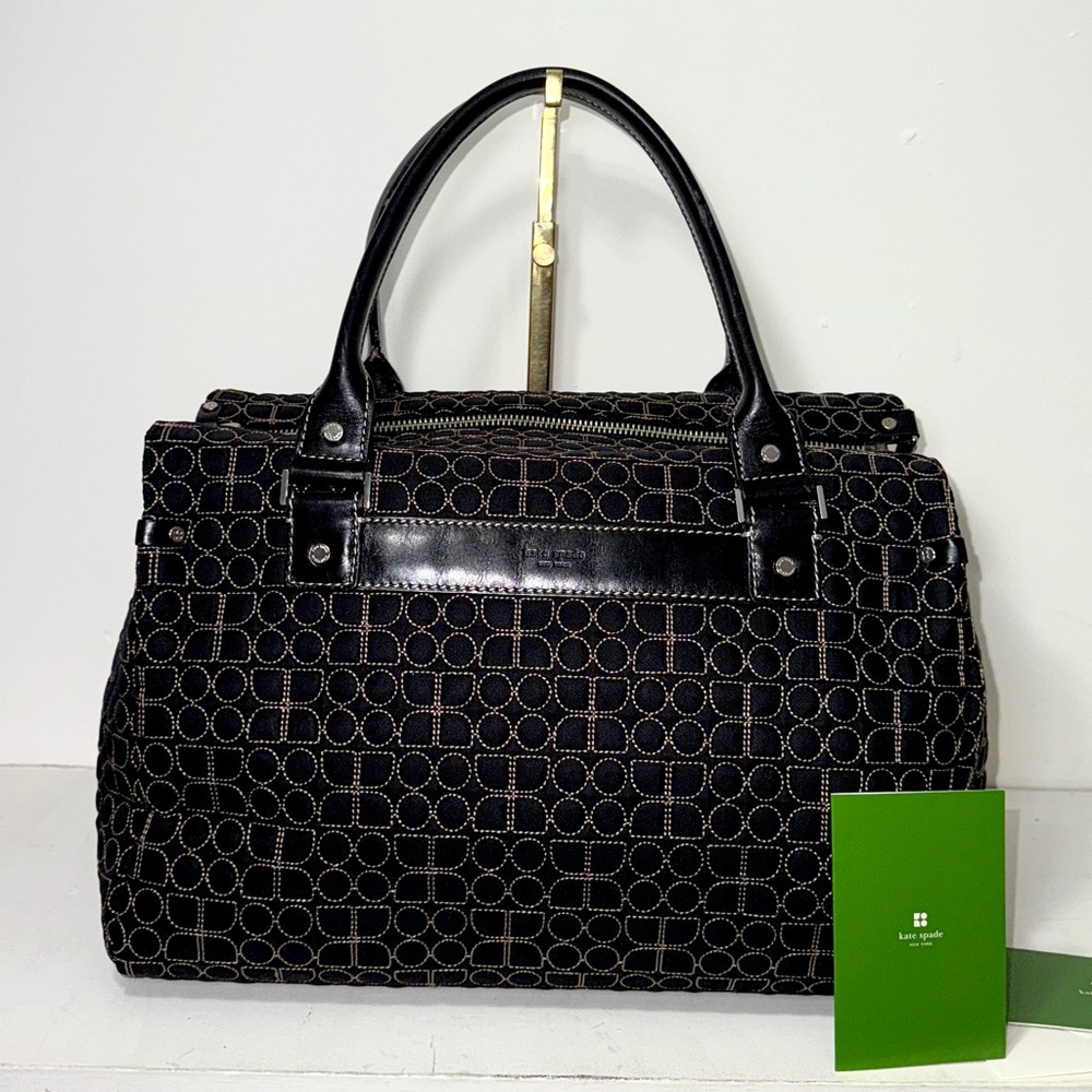 Vintage Kate Spade Noel Signature boxy Satchel Tote